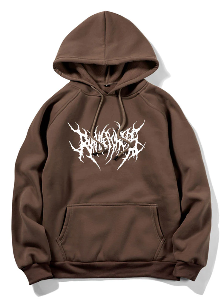Punk Gothic Letter Print Hoodie