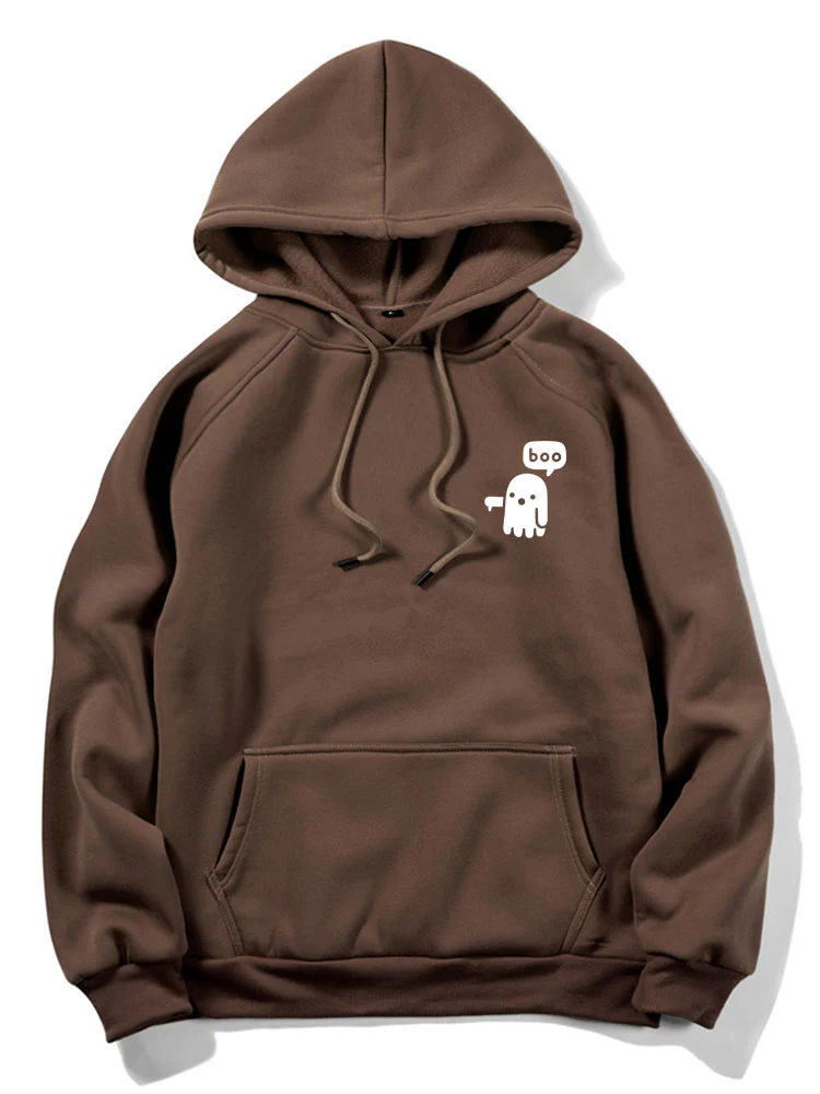 Cartoon Ghost Print Hoodie